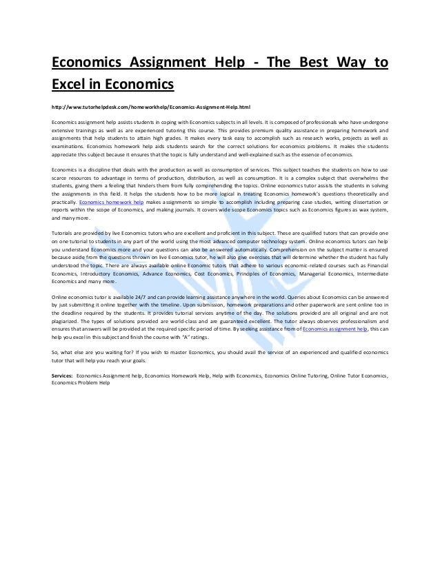 Do my economics homework